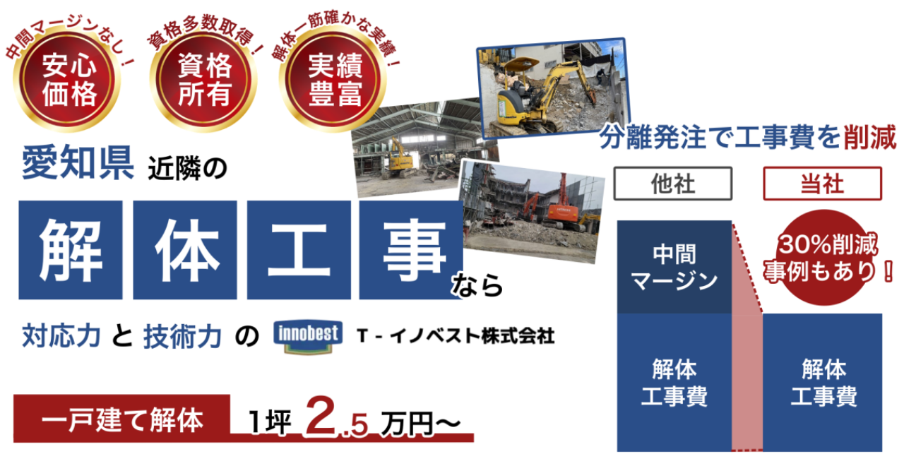 解体工事ならティーイノベスト